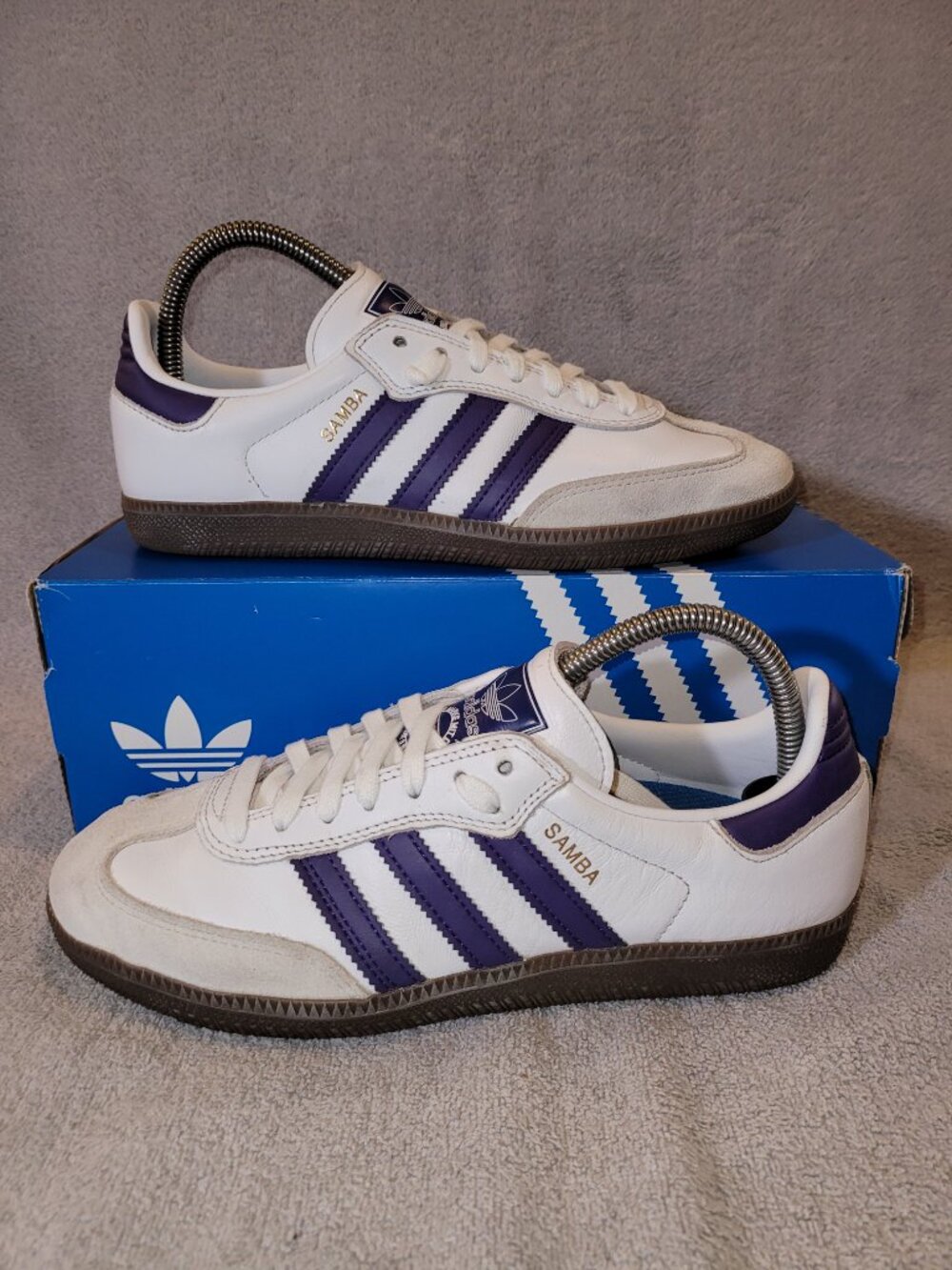 Adidas Samba ADV White Purple Brown Gum Sneakers IE6613 Men’s Size 7 (#1682)
